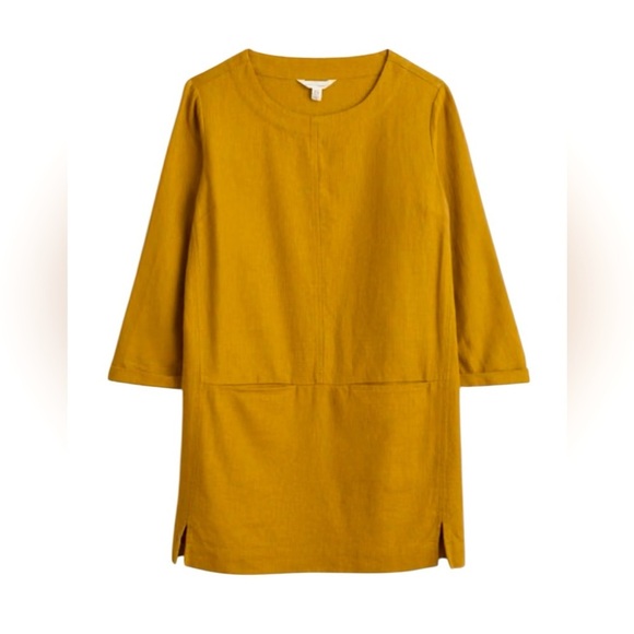 Seasalt Cornwall size 10 NWOT Elegant Mustard Yellow Women's Tunic- brighter… - Picture 1 of 15